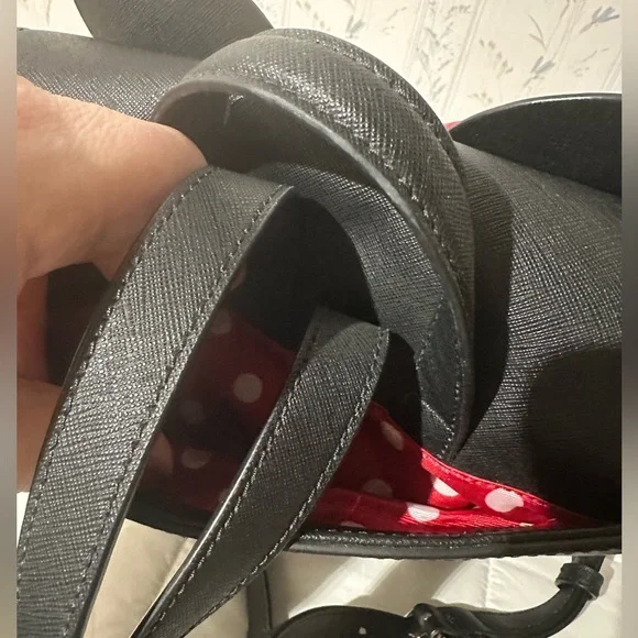 Kate Spade NWOT & Disney Collab Minnie Mouse Backpack with Red Polka Dot Bow - Picture 5 of 11